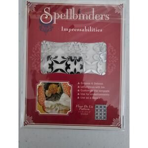 Spellbinders Impressabilities Fleur De Lis Pattern Embossing Folder